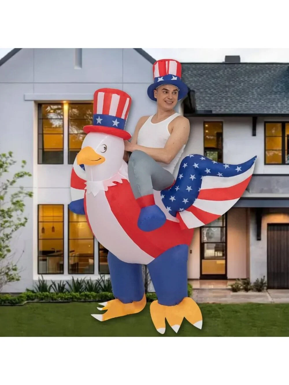 USA Eagle Inflatable Costume for 4th of July Party, Adult Parade & Halloween Fun